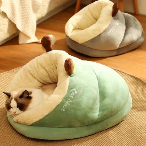 panier pour chat ronson vert et gris