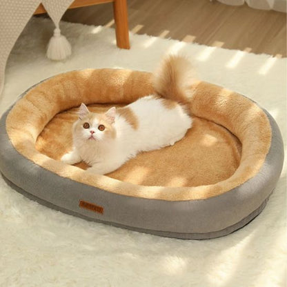 chat blanc dans panier pour chat purrcocoon gris
