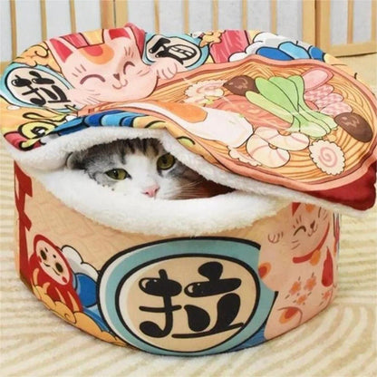 chat cache dans panier pour chat minouki