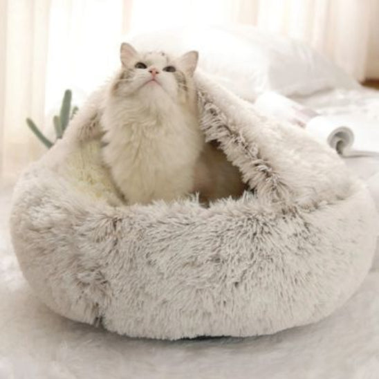 chat dans coussin pour chat cocoonix cafe