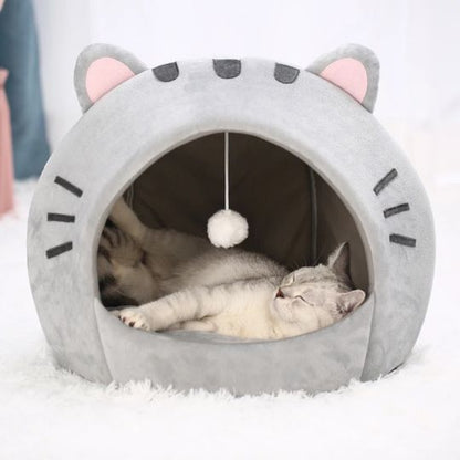 chat dans niche pour chat cocominou moelleux 