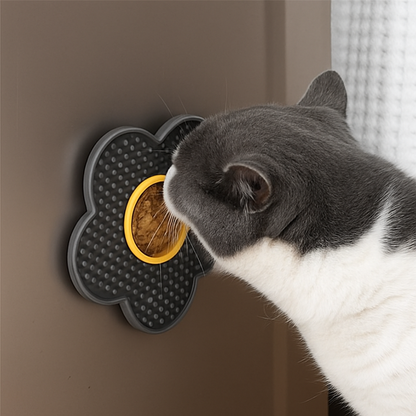 chat leche tapis lechage gourmifleur gris