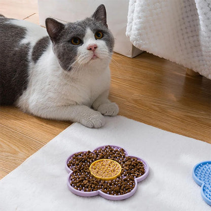 chat tapis lechage gourmifleur violet