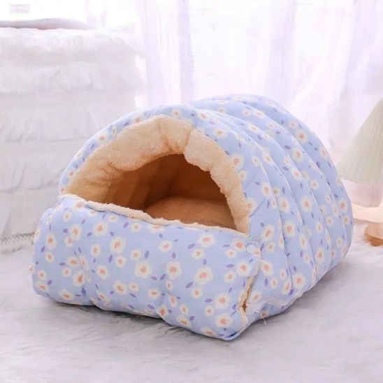 coussin chat toudoux igloo bleu douillet