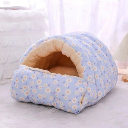 coussin chat toudoux igloo bleu douillet