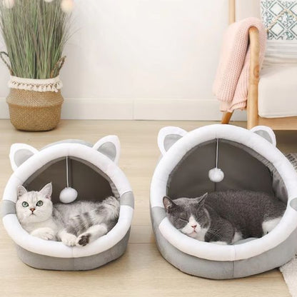 deux chats dans niche pour chat felinova deux tailles