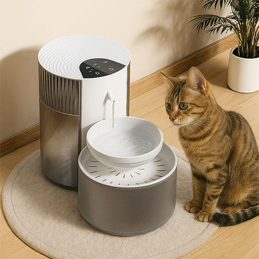 fontaine à eau chat aqualy design plastique