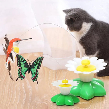 jouet pour chat fleuriseau double jeu chat