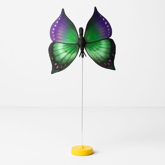 jouet pour chat fleuriseau papillon violet vert