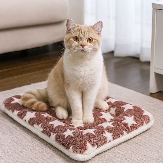 lit pour chat douxi beige cosy etoile