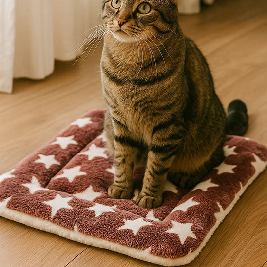 lit pour chat douxi tigre relax marron