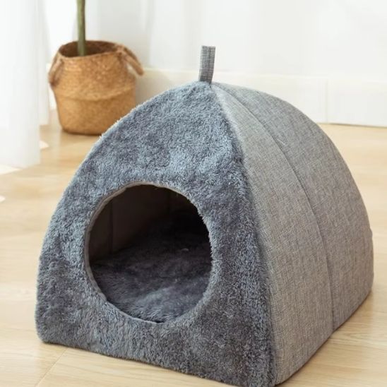 niche a chat toupeti simple modele gris clair