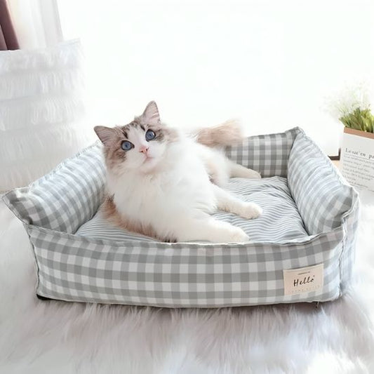 panier pour chat grisou chat allonge