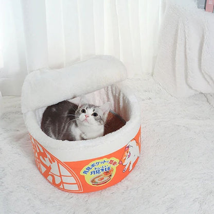 panier pour chat ramini avec couvercle
